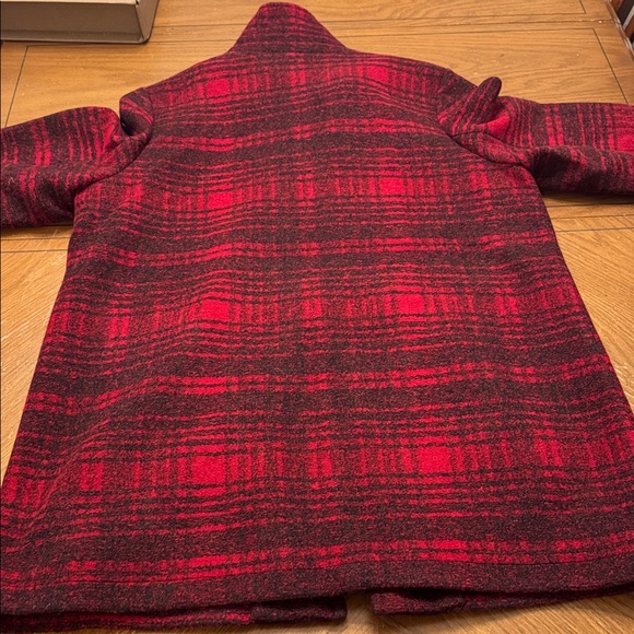 NWT Pendleton Women Wool Blend Walker Long Winter Coat Red Black Charcoal XL New - Picture 3 of 16